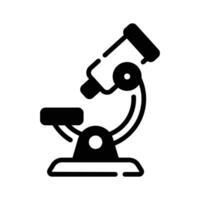An editable glyph style icon showing microscope,. vector