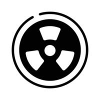 Grab this handy glyph style icon of radioactive symbol,. vector