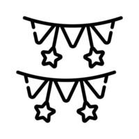 Festive fireworks icon designed in line style vector