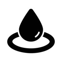 Trendy glyph style icon showing water wave experiment, vector