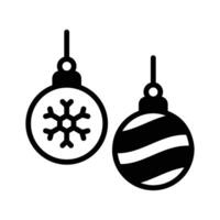 Grab this amazingly designed glyph style icon og hanging baubles. vector