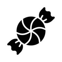 A well designed glyph style icon depicting wrapped swirl candle vector