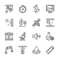 Check this handy pack of physics and science study line icons vector