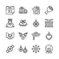 Easy to use pack of xmas and new year linear style icons vector