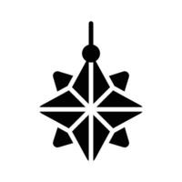 Easy to use glyph style icon of hanging star ornament decor vector