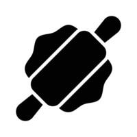 A captivating glyph style icon of rolling dough vector