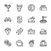 Get a glimpse of our customizable line pack of food items vector