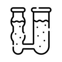 Get this handy line style icon of chemical experiment vector
