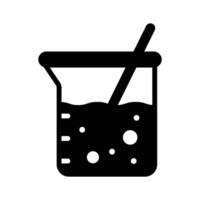 Get your hands on lab stir icon in glyph style, vector