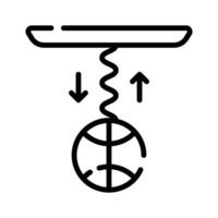 Get this modern line style icon of spring force vector