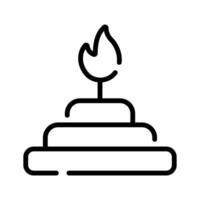 A captivating line style icon of bunsen burner vector