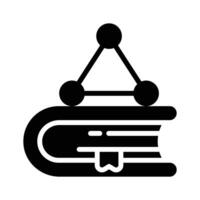Ready to use glyph style icon of science book, vector