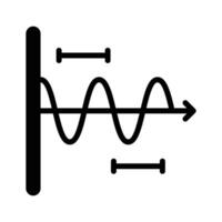 Ready to use glyph icon of wave oscillation, vector
