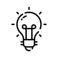 Latest icon of light designed in outline style vector