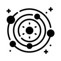 Grab this visually appealing glyph icon of solar system, vector