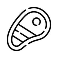A captivating line style icon of grilled steak vector