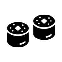Have a look at this creatively designed glyph icon of sushi roll vector