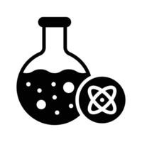 Ready to use glyph style icon of chemistry flask, vector