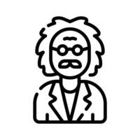 Einstein icon creatively designed in line style vector