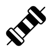 Check this handy glyph style icon of resistor,. vector