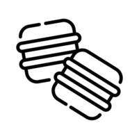 Macarons icon creatively designed in outline style vector