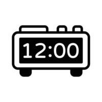 Ready to use premium icon of digital clock in glyph style. vector