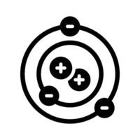 A well designed glyph style icon of proton, vector