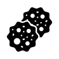 Have a look at this creatively designed glyph icon of cookies vector