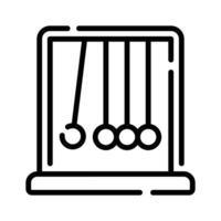 Visually appealing icon of pendulum designed in line style vector