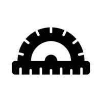 Get a sight of this glyph style icon of protractor, vector
