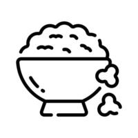 Ready to use line style icon of popcorn bowl vector