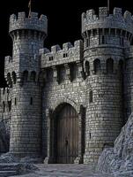 Historic Castle Designed for Defense with Drawbridge.jpeg photo