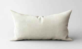 A white pillow with a pattern on it photo