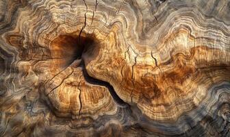 The image is of a tree trunk with a large hole in the middle photo