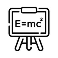 Have a look at this outline icon showing physics lecture vector