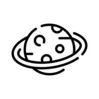 Here is an outline style icon showing planet orbit vector