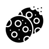 A well crafted glyph style icon of chocolate chip cookies vector