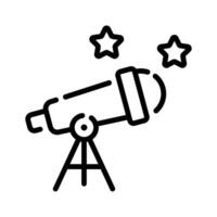 Easy to use outline style icon of telescope vector