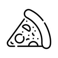 Easy to use trendy line icon of pizza slice vector