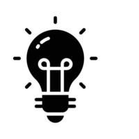 Latest icon of light designed in glyph style, vector