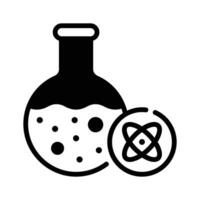 Ready to use glyph style icon of chemistry flask,. vector