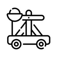 Get a glimpse of this trendy line icon of catapult vector