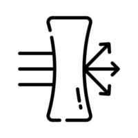 Ready to use line style icon showing normal index experiment vector