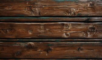 Textured Wooden Planks with Rich Brown and Green Paint Details for Background and Design Use in Rustic and Vintage Styles photo