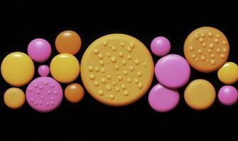 A group of colorful buttons arranged in a row photo