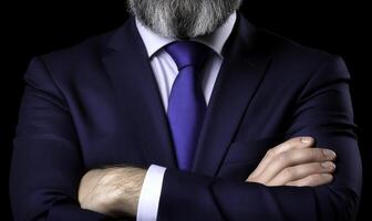 A man with a beard and a suit photo