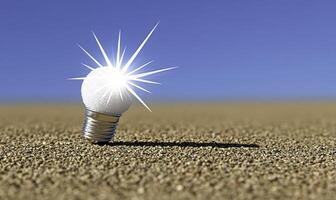 A light bulb on the ground photo