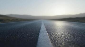 Straight Road Merging with Horizon photo