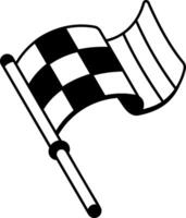 Sketchy style icon of a referee flag vector