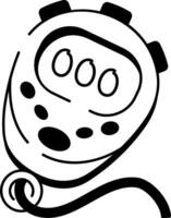 Sketchy style icon of a stopwatch vector